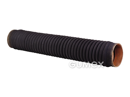 PROFILFLEX, 80mm, Länge 3m, 0,3bar/-0,3bar, NR/NR-gewellt, -30°C/+60°C, schwarz, 